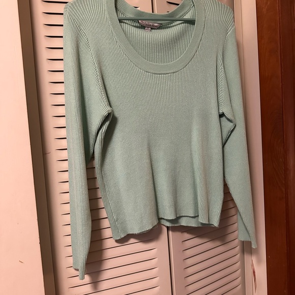 Mint Green Women's Sweater - Picture 2 of 5